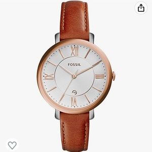Fossil Women’s Jacqueline Quartz Stainless Steel & Leather Watch